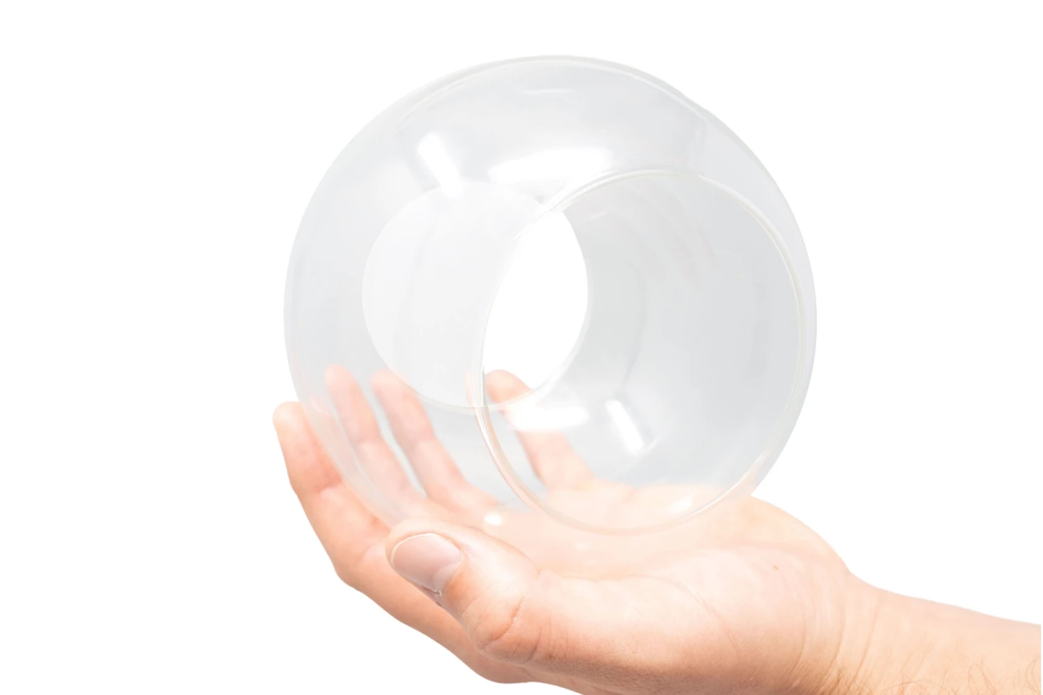 Large Hand-Blown Glass Terrarium With 2 Open Ends 1 Large Hand-Blown Glass Terrarium With 2 Open Ends